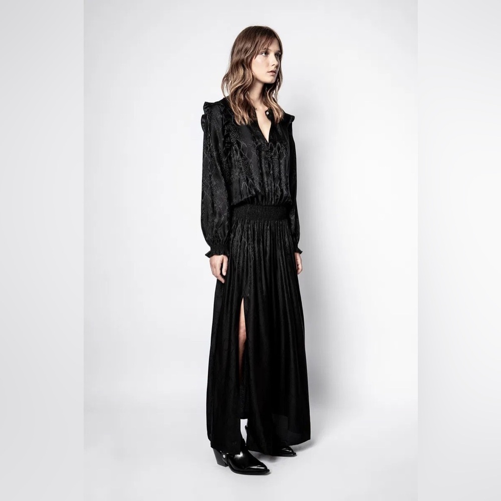 Zadig & Voltaire / Roar Jac Python Maxi Dress Bla… - image 3